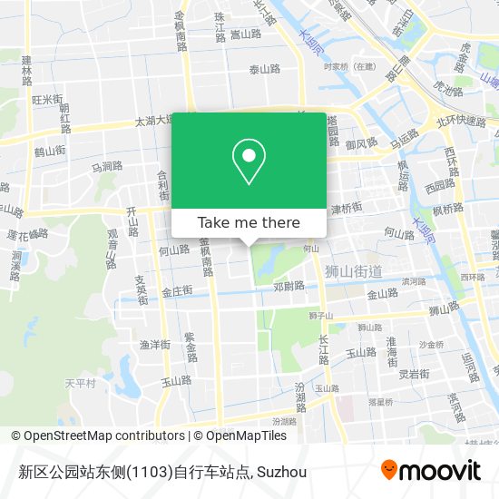 新区公园站东侧(1103)自行车站点 map