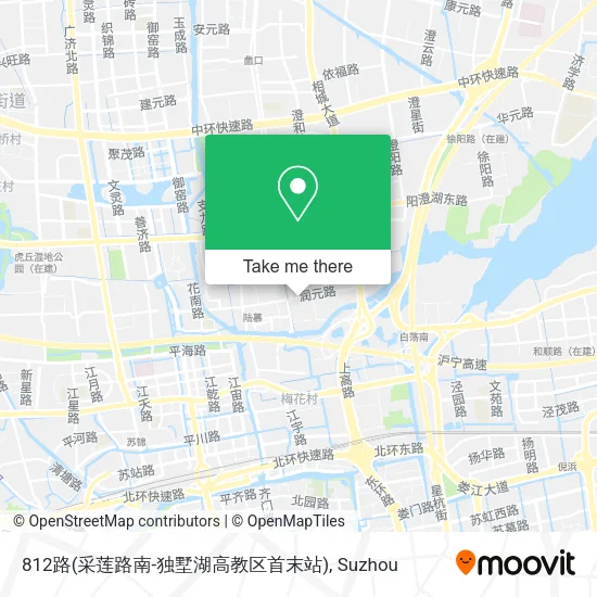 812路(采莲路南-独墅湖高教区首末站) map