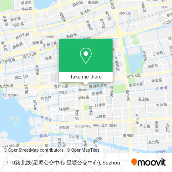110路北线(星塘公交中心-星塘公交中心) map