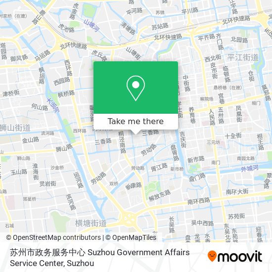 苏州市政务服务中心 Suzhou Government Affairs Service Center map