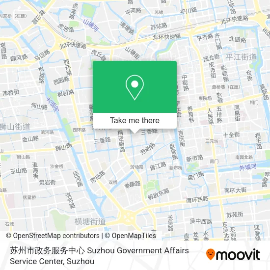苏州市政务服务中心 Suzhou Government Affairs Service Center map