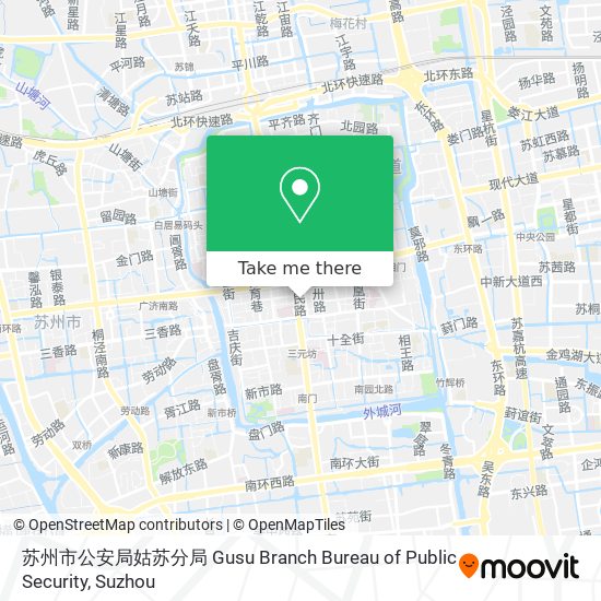 苏州市公安局姑苏分局 Gusu Branch Bureau of Public Security map