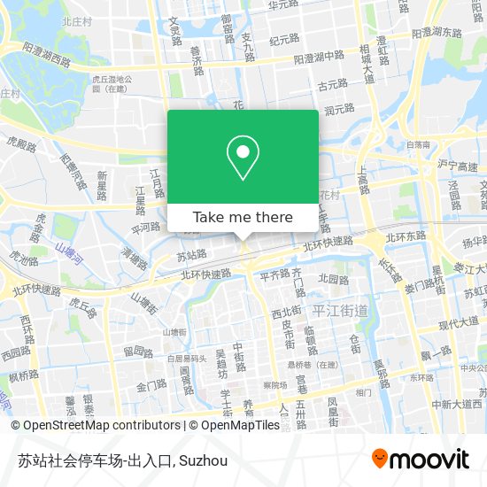 苏站社会停车场-出入口 map