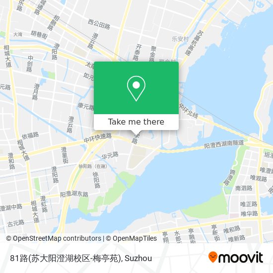 81路(苏大阳澄湖校区-梅亭苑) map