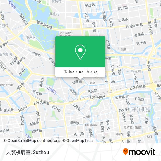 天筑棋牌室 map