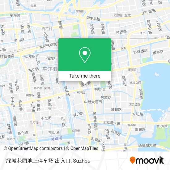 绿城花园地上停车场-出入口 map