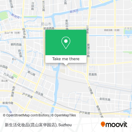 新生活化妆品(昆山富华园店) map