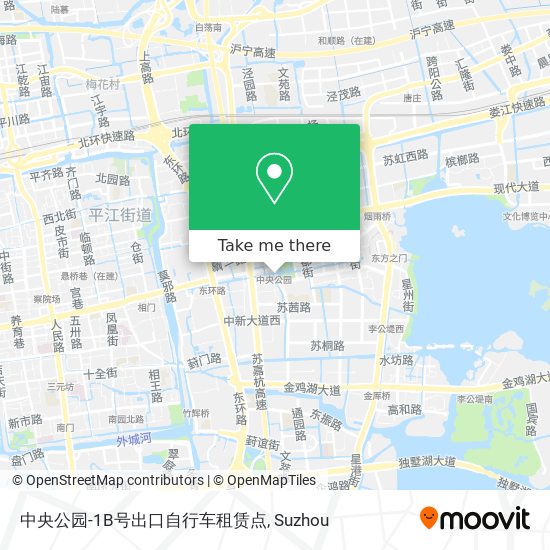 中央公园-1B号出口自行车租赁点 map