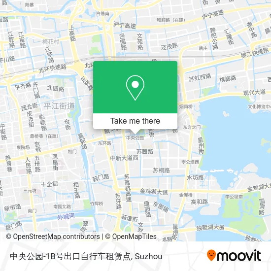 中央公园-1B号出口自行车租赁点 map