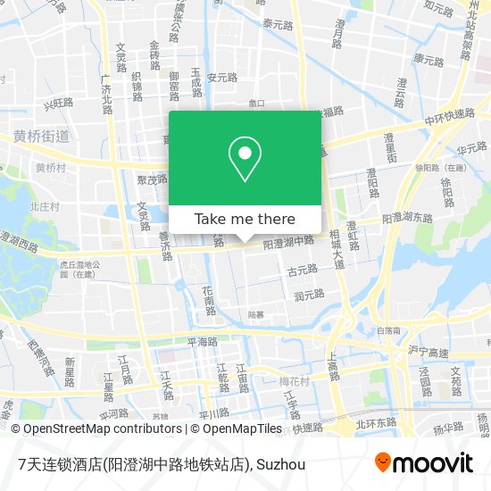 7天连锁酒店(阳澄湖中路地铁站店) map