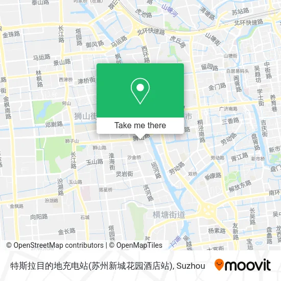 特斯拉目的地充电站(苏州新城花园酒店站) map