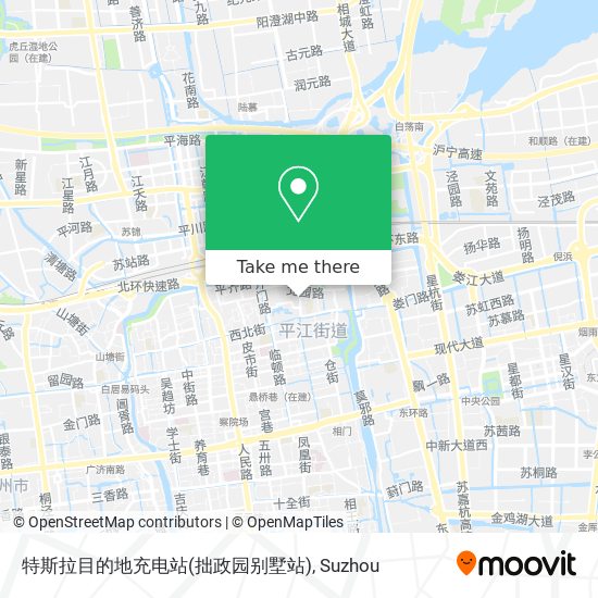 特斯拉目的地充电站(拙政园别墅站) map