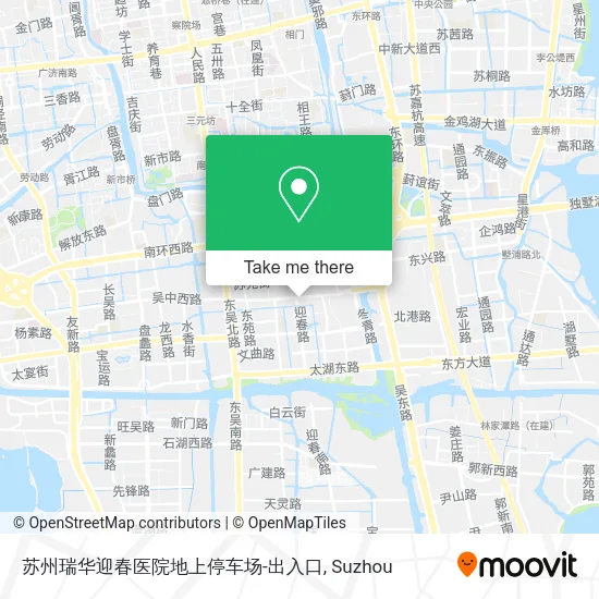 苏州瑞华迎春医院地上停车场-出入口 map