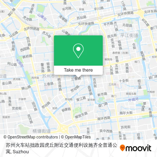 苏州火车站拙政园虎丘附近交通便利设施齐全普通公寓 map