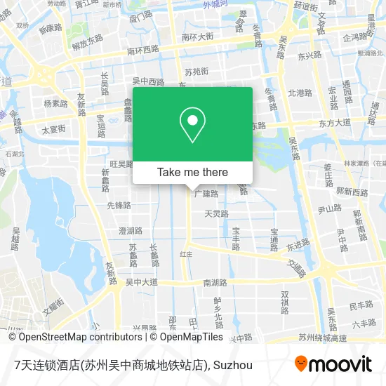 7天连锁酒店(苏州吴中商城地铁站店) map