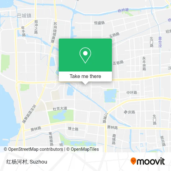 红杨河村 map