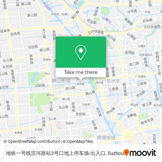 地铁一号线滨河路站3号口地上停车场-出入口 map