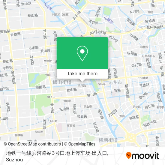 地铁一号线滨河路站3号口地上停车场-出入口 map