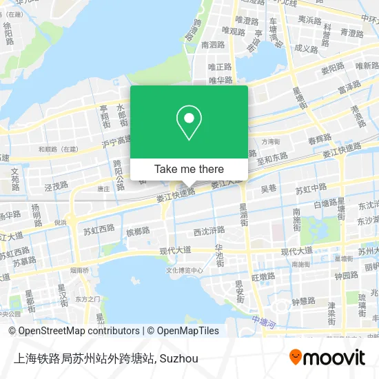 上海铁路局苏州站外跨塘站 map