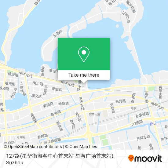 127路(星华街游客中心首末站-星海广场首末站) map