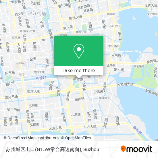 苏州城区出口(G15W常台高速南向) map