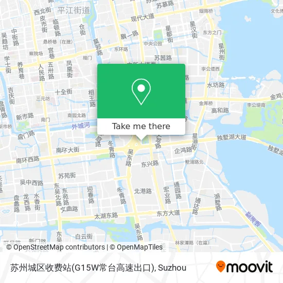 苏州城区收费站(G15W常台高速出口) map