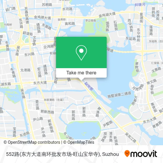 552路(东方大道南环批发市场-旺山宝华寺) map