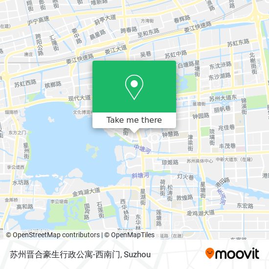 苏州晋合豪生行政公寓-西南门 map