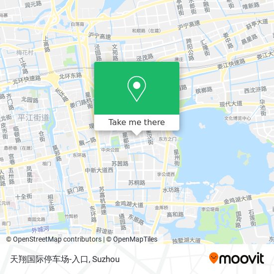 天翔国际停车场-入口 map