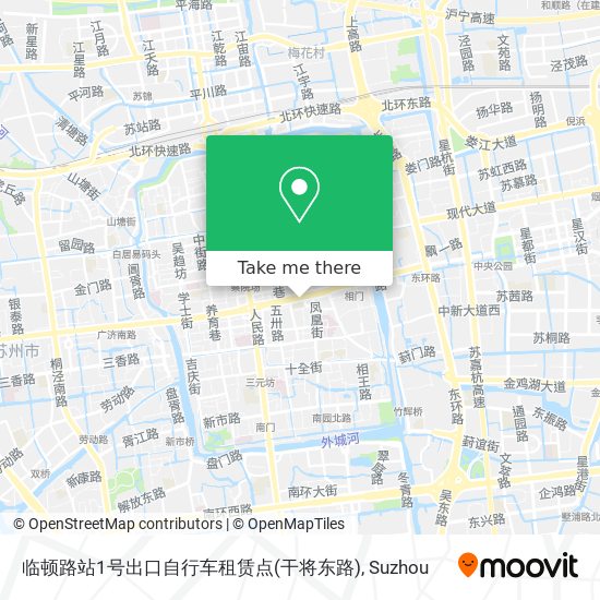 临顿路站1号出口自行车租赁点(干将东路) map