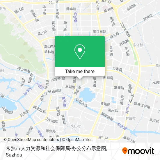 常熟市人力资源和社会保障局-办公分布示意图 map
