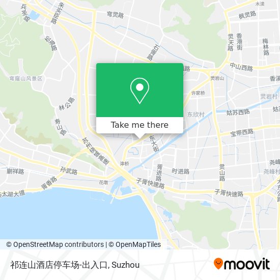 祁连山酒店停车场-出入口 map