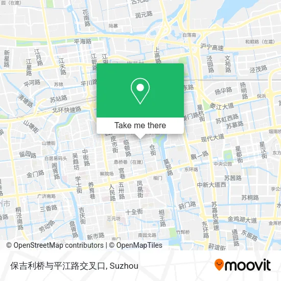 保吉利桥与平江路交叉口 map