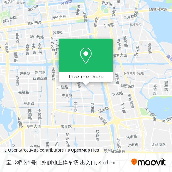 宝带桥南1号口外侧地上停车场-出入口 map
