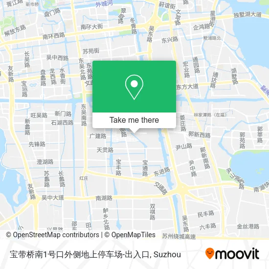 宝带桥南1号口外侧地上停车场-出入口 map