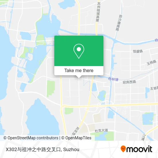 X302与祖冲之中路交叉口 map
