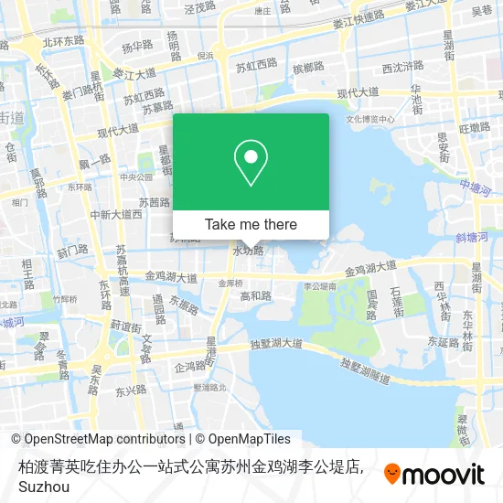 柏渡菁英吃住办公一站式公寓苏州金鸡湖李公堤店 map