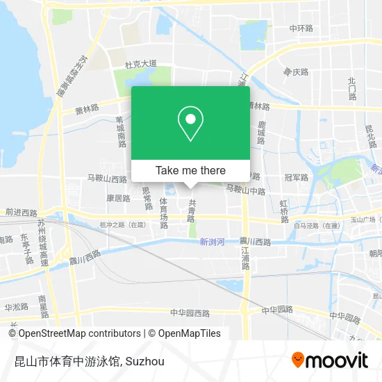 昆山市体育中游泳馆 map