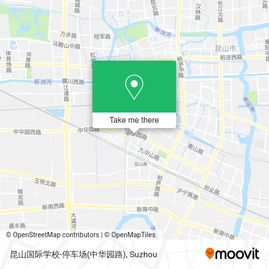 昆山国际学校-停车场(中华园路) map