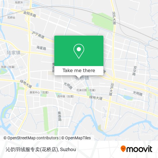 沁韵羽绒服专卖(花桥店) map