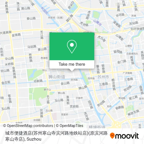 城市便捷酒店(苏州寒山寺滨河路地铁站店)(原滨河路寒山寺店) map