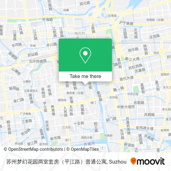 苏州梦幻花园两室套房（平江路）普通公寓 map