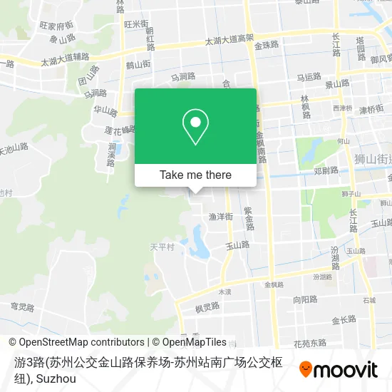游3路(苏州公交金山路保养场-苏州站南广场公交枢纽) map