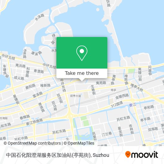 中国石化阳澄湖服务区加油站(亭苑街) map