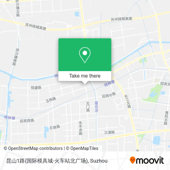 昆山1路(国际模具城-火车站北广场) map