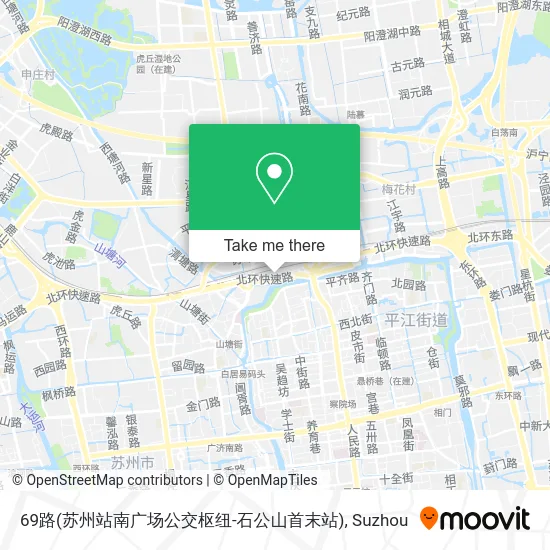 69路(苏州站南广场公交枢纽-石公山首末站) map