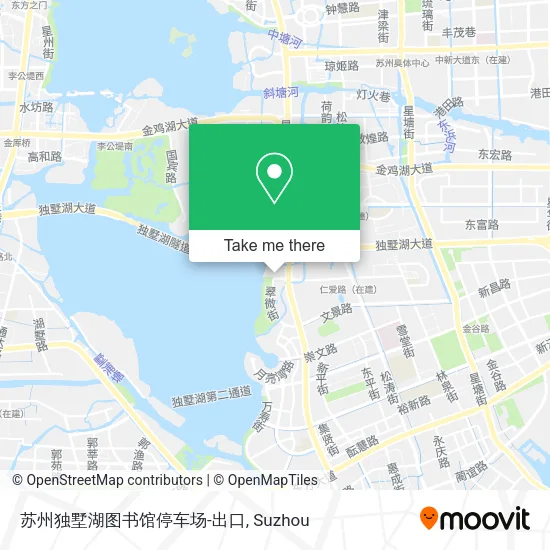 苏州独墅湖图书馆停车场-出口 map
