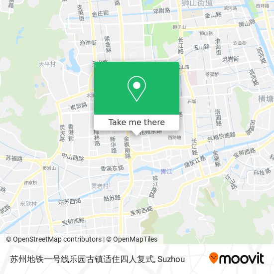 苏州地铁一号线乐园古镇适住四人复式 map