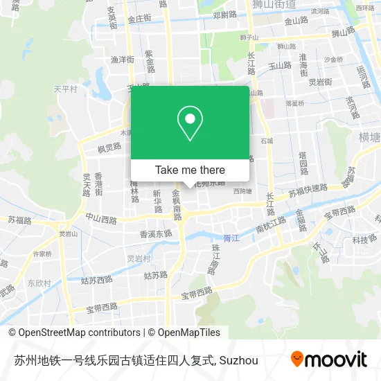 苏州地铁一号线乐园古镇适住四人复式 map