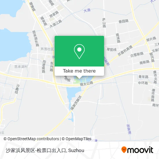 沙家浜风景区-检票口出入口 map
